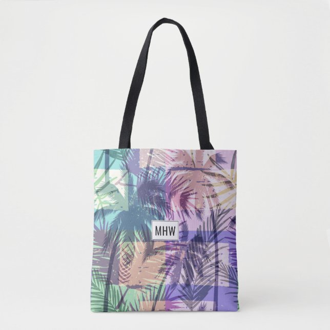 Palm Tree Pattern custom monogram bags (Front)