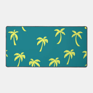 Palm tree pattern desk mat