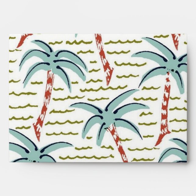 Palm tree pattern envelope (Front)