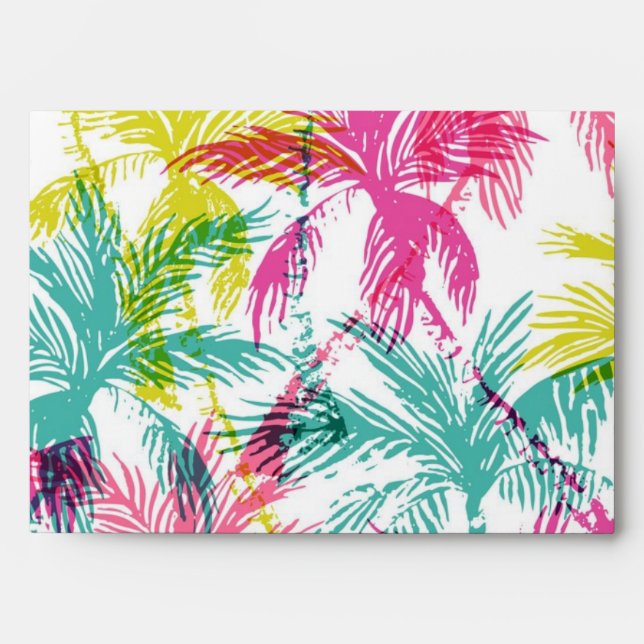 Palm tree pattern envelope (Front)
