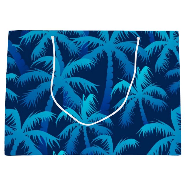 Palm tree pattern large gift bag (Front)