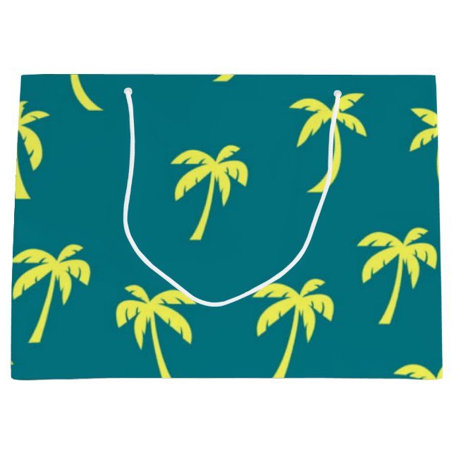 Palm tree pattern large gift bag (Front)