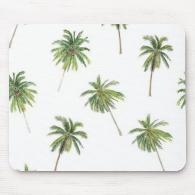 Palm tree pattern mouse pad (Front)