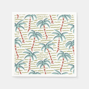 Palm tree pattern napkin