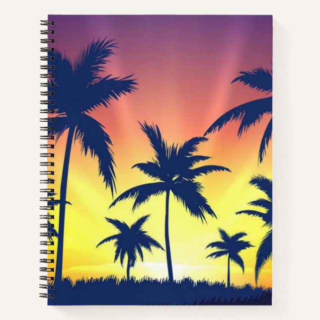 Palm tree pattern notebook (Front)
