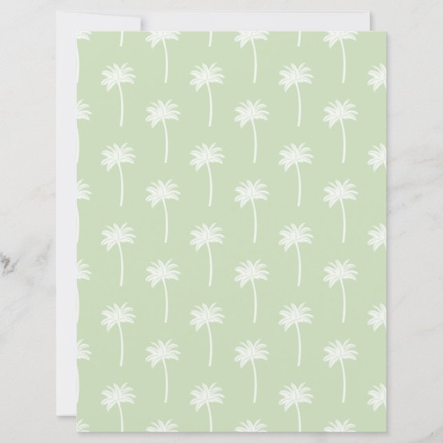 palm tree pattern paper green (Front)