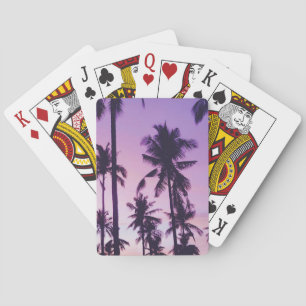 Palm tree pattern playing cards