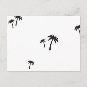 Palm tree pattern postcard