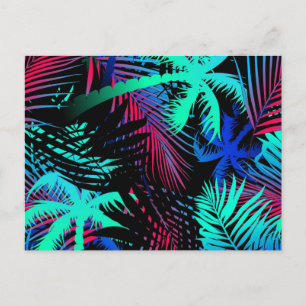 Palm tree pattern postcard