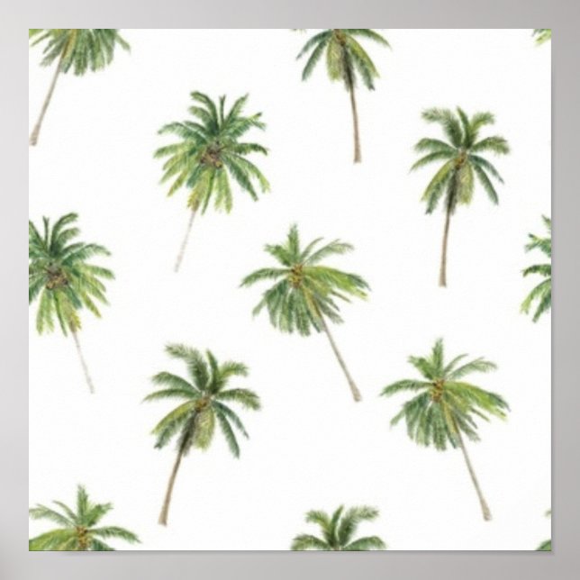 Palm tree pattern poster (Front)