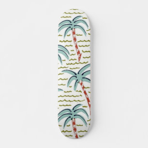Palm tree pattern skateboard