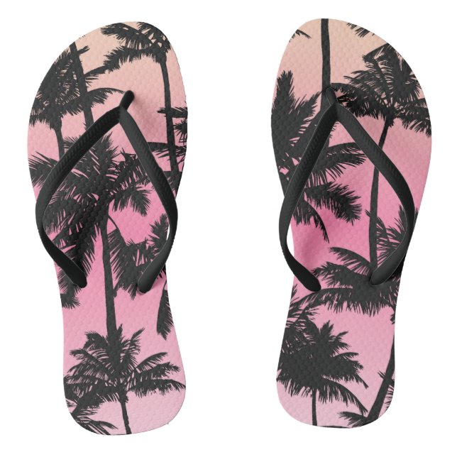 Palm Tree Pattern Thongs (Footbed)