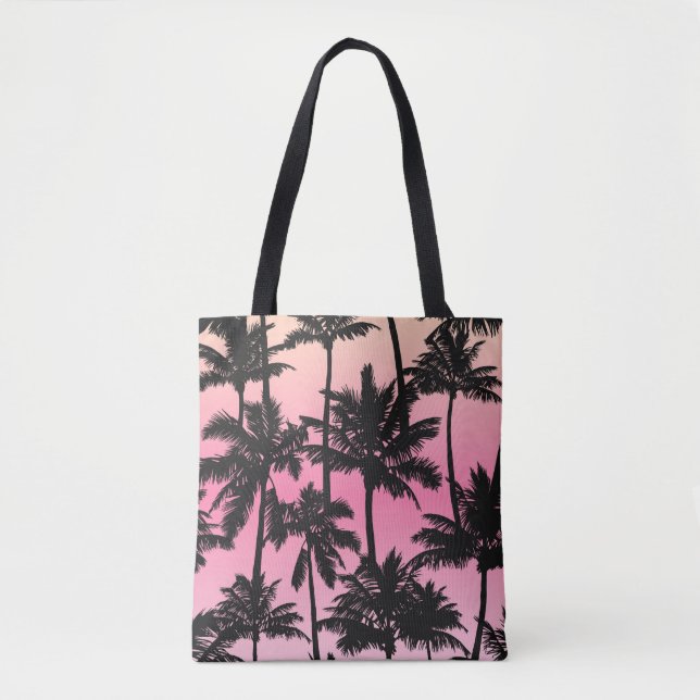 Palm Tree Pattern Tote Bag (Front)
