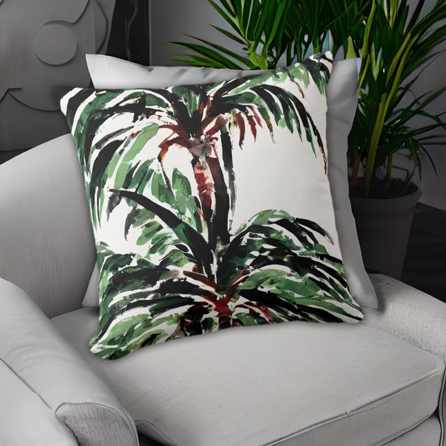 Palm Tree Pattern Watercolor Inspired Beach Cushion (Creator Uploaded)