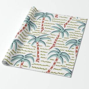 Palm tree pattern wrapping paper