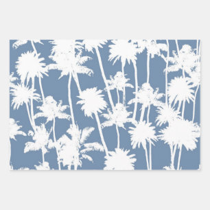 Palm tree pattern wrapping paper sheet