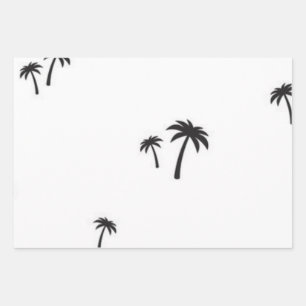 Palm tree pattern wrapping paper sheet