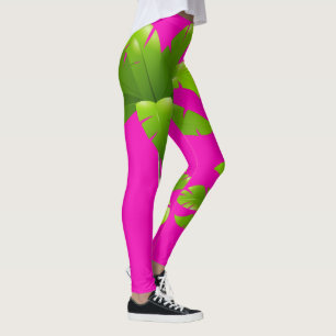 Palm Tree Pink Leggings