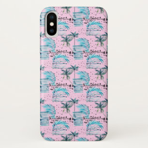 Palm Tree Pink Pattern iPhone X Case