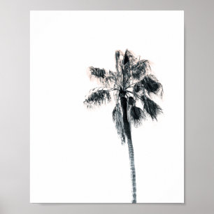 Palm Tree Poster   Pink 8x10