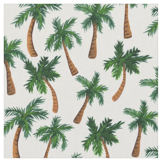 Palm Tree Print Fabric (Close Up)