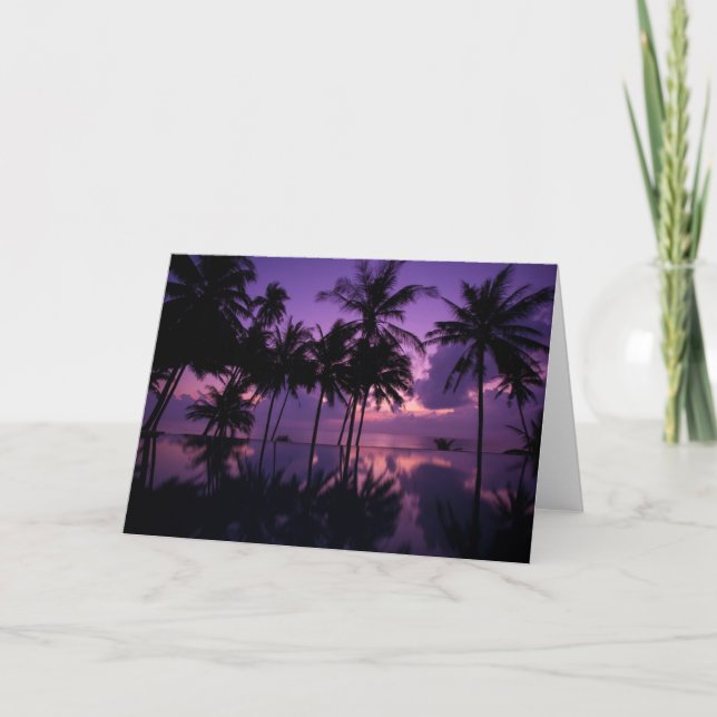 Palm Tree Reflection Card (Front)