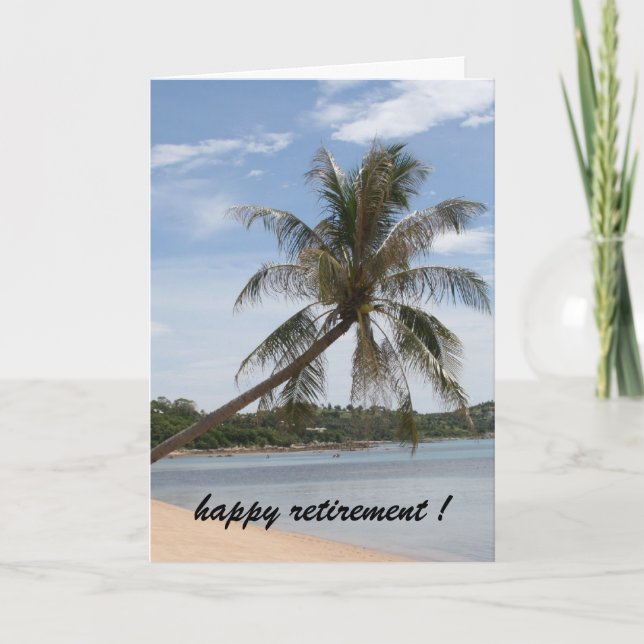 palm tree retirement card (Front)