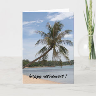 palm tree retirement card
