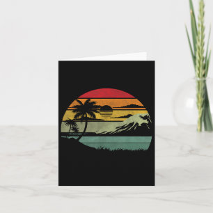 Palm Tree Retro Tropical Beach Vintage 70s 80s Sty Card