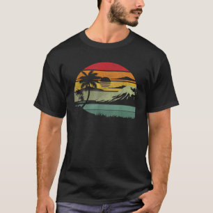 Palm Tree Retro Tropical Beach Vintage 70s 80s Sty T-Shirt