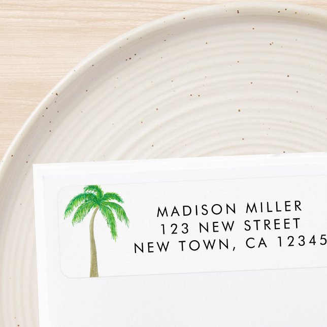 Palm Tree Return Address Label (Creator Uploaded)