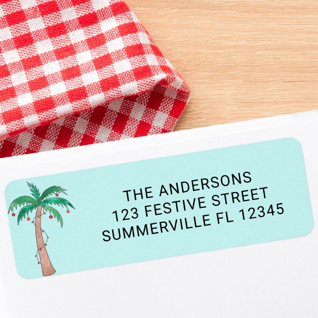 Palm Tree Return Address Label (Creator Uploaded)