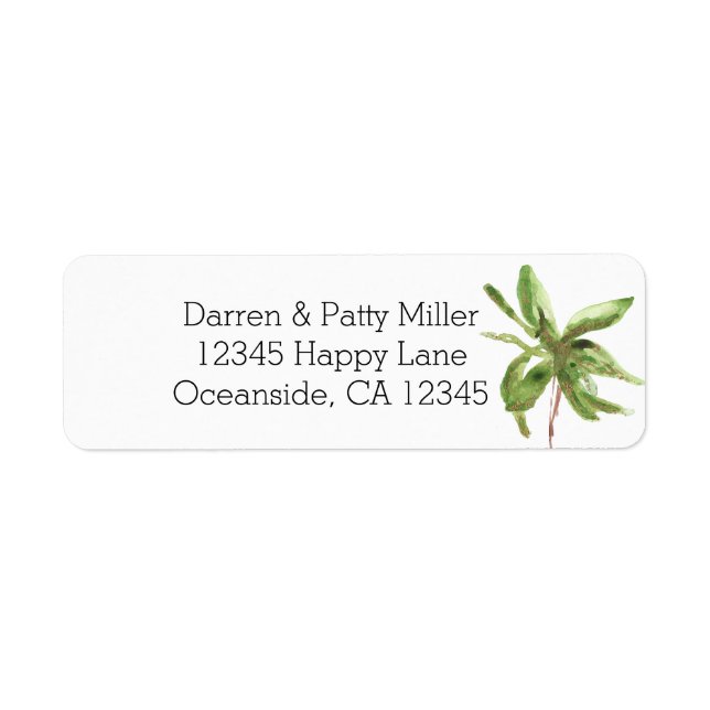 Palm Tree Return Address Label (Front)