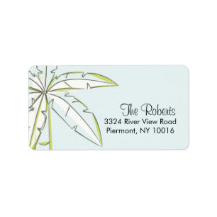 Palm Tree Return Address Labels. Label