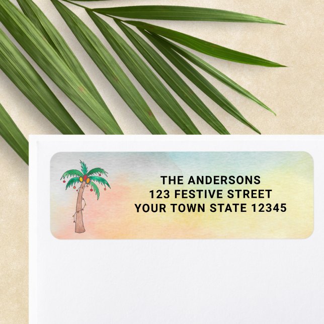 Palm Tree return address  Return Address Label (Creator Uploaded)