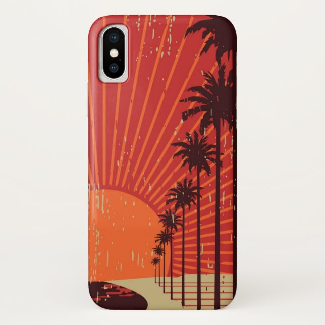 Palm Tree Row Case-Mate iPhone Case (Back)
