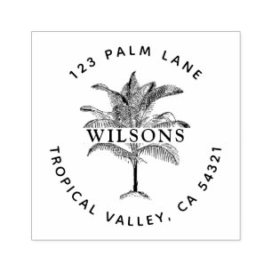 Palm Tree  Rubber Stamp