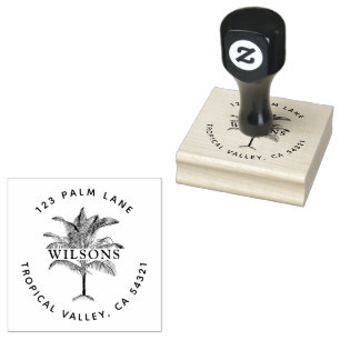 Palm Tree  Rubber Stamp