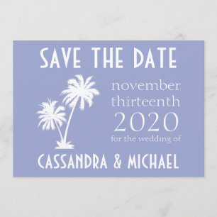 Palm Tree Save The Date (Purple)