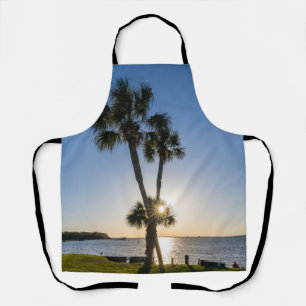 Palm Tree Scissors Silhouette Apron