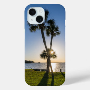 Palm Tree Scissors Silhouette iPhone Case
