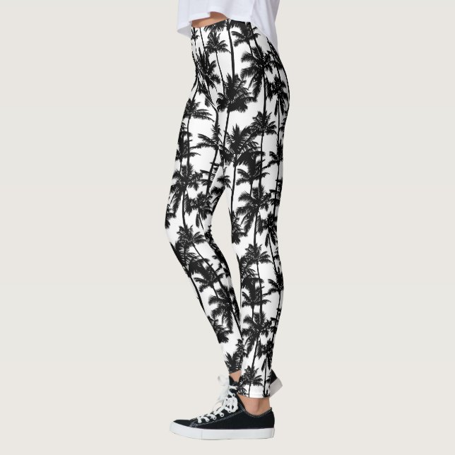 Palm Tree Shadow Pattern Leggings (Left)