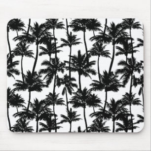 Palm Tree Shadow Pattern Mouse Pad