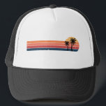 Palm Tree Shirt - Retro Style Tropical Beach  Trucker Hat<br><div class="desc">Palm Tree Hippie Tropical Beach Vintage Retro Style 70s 80s. Great for hippies,  sixties and seventies lovers,  fanatics,  Cool top for Aloha,  Hawaii Hanukkah party! 1960's and 1970's groovy psychedelic gift tee for hippy,  men,  women,  kids and youth.</div>