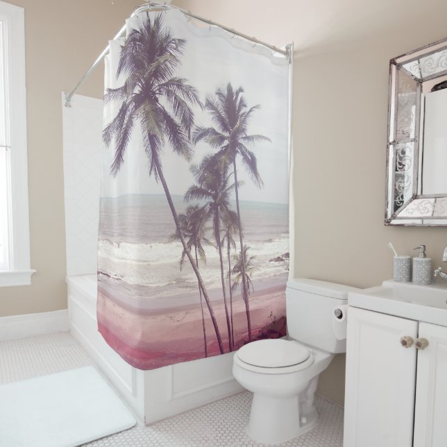 Palm tree shower curtain (In Situ)