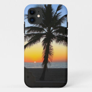 Palm Tree Silhouette Ocean Sunset iPhone 5 Case