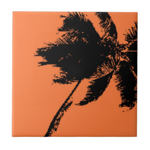 Palm Tree Silhouette Tile