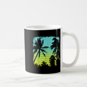 Palm Tree Silhouette Tree design Vintage Graphic Coffee Mug