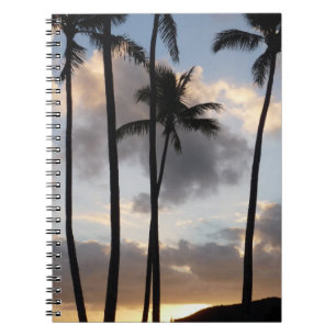 Palm Tree Silhouettes in Hawaii Notebook