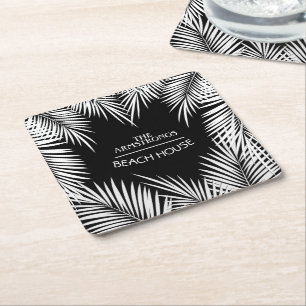 Palm Tree Square Paper Coaster